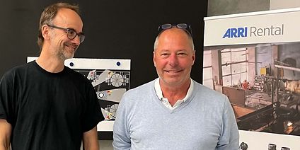 Christoph Hoffsten and Benjamin-Schubert at the ARRI Rental Berlin branch